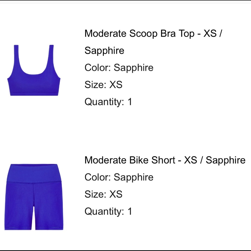 WeWoreWhat Sapphire Biker short set